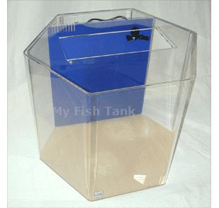
<p>35UH Hexagon UniQuarium with built-in filter includes pump, light hood or Polycarbonate Light Plate and Limited Lifetime Warranty. NOTE, DUE TO THE COVIC-19 PANDEMIC AND THE GOVERNMENTS PRIORITY TOWARDS FACE MASK PRODUCTION OUR DELIVERY TIME ON ACRYLIC AQUARIUMS
 CAN BE 3 TO 5 WEEKS. </p>
<p>MYFISHTANK.COM offers the UniQuarium™ brand acrylic aquariums with the 3-in-1 filtration system incorporated into the back of the aquarium. These systems combine mechanical, chemical, and biological filtration chambers into a compact area and are the perfect
 choice for both the novice and the seasoned hobbyist preferring a simpler system. Unlike conventional aquarium systems the UniQuarium is very easy to set-up and use. No drilling, no hanging filters or hoses to detract from the beauty of the aquarium.
</p>
<p>The UniQuarium’s larger biological area and high flow Powerhead Pump, included, makes it ideal for saltwater and freshwater set-ups. The UniQuarium’s filter compartment is incorporated into the aquariums overall dimensions. All acrylic material is domestic
 cast, all aquarium seams are chemically bonded together and all tanks incorporate a solid top panel, with cut-outs, for added structural support. All UniQuariums come with your choice of &nbsp;dark blue, or black colored back.
</p>
<p>MYFISHTANK.COM includes into these Clear-For-Life acrylic aquariums an empty black ABS light hood or a clear polycarbonate Light Plate, which serve as covers for the tanks main top opening. You can UPGRADE the lighting to LED Lighting. Substitute the black
 light hood for a clear poly-lid and our Current low profile LED Lighting fixture. Super bright 6500K white and 445nm blue LEDs come together in low voltage, 12V DC, sleek unit making it super safe for aquarium use. This fixture also features independent control
 allowing users to select a range of color modes. Sliding legs allow for a quick and easy installation. See Lighting Options.
</p>
<p>At this time there is no optional Clear-for-Life™ Venturi protein skimmer. </p>
