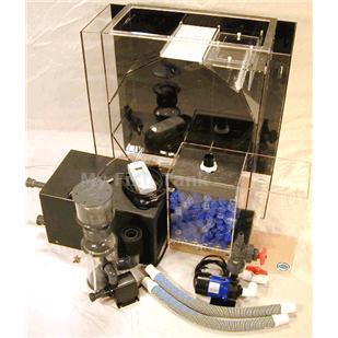 
<p>The 30&quot; Jelliquarium In-Wall System is our least expensive and smallest home or office jellyfish display system designed to be built into a wall.</p>
<p>Our 30” Jelliquarium tank is 30.25&quot; Long by 12” Wide and 30.5” Tall and manufactured from cast acrylic material. Once framed into the wall the actual ‘porthole’ view into the tank is 21 inches in diameter. This patented 40 gallon faceted tank design includes
 true surface skimming to eliminate organics and an anti-siphon design feature to minimize back-siphon. This tank comes standard with a clear back for see-thru two-sided viewing and an optional colored back is available in Black, Light and Dark Blue ( see Background
 Option above ). </p>
<p>Lighting includes our new Color Changing LED lighting System. LED technology allows for a rainbow of individual colors, or three modes, slow rotation, disco beat or individual colors. This system uses a micro processor and is operated with a hand held on-off
 remote control. </p>
<p>Our life support system uses a combination of wet-dry filter technology, a reliable Tradewinds brand&nbsp;chiller, a digital temperature controller and &nbsp;a quiet Iwaki brand water pump help ensure a highly oxygenated, biologically effective environment and reliable
 operation. Ball valves and union fittings allow for easy removal and maintenance of various components and a gate valve allows for the fine adjustments to water flow.</p>
<p>This is a complete or ‘operational’ system. Once assembled it can be filled with water and operated.</p>
<p>IN-WALL NOTES – Strongly suggested to use a dedicated 20 amp. electrical circuit. Chiller system requires an unrestricted ability to vent its hot air. See In-Wall Application section.</p>
