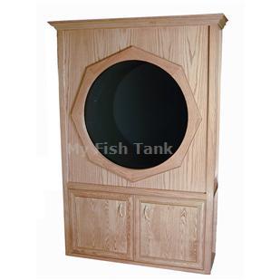 
<p>Our&nbsp;48&quot; Traditional Oak series Jelliquarium Cabinet System is the newest in a line of&nbsp;freestanding home or office jellyfish display systems.</p>
<p>The Jelliquarium Traditional series cabinet is designed with a crown molding top, edge&nbsp;trim and a octagonal porthole ring. This oak cabinet is 52&quot; Long by 17 Wide and 81” Tall.&nbsp; This cabinet is built with solid and premium oak veneer plywood. Doors are inset
 with hidden, free swinging European hinges, and thump-free button latches. The Oak porthole ring&nbsp;is 35” in diameter and is available as a one-sided or a see thru two sided cabinet ( see Porthole Options ). Slatted ventilation slots are located on left end
 and backside, providing positive air flow. Removable lid helps retain coolness and allows for greater access. Available in natural, light, medium, dark, red, whitewashed&nbsp;Oak ( see choices in Finish drop-down window above ). Interior and exterior are sealed
 and lacquered for maximum durability and water resistance.</p>
<p>Should you desire another type of wood or different style we can accommodate you, just ask and let my cabinet company create what you seek.</p>
<p>This 48” Jelliquarium tank is 48&quot; Long by 14” Wide and 48” Tall and manufactured from cast acrylic material. Once framed into the wall the actual ‘porthole’ view into the tank is 35 inches in diameter. This patented 110 gallon faceted tank design includes
 true surface skimming to eliminate organics and an anti-siphon design feature to minimize back-siphon. This tank comes with a colored back, which is available in Black, Light and Dark Blue ( see Background Options above ). We do offer a clear back for see-thru
 two-sided viewing ( see Porthole Option above ). </p>
<p>Lighting includes our new Color Changing LED lighting System. LED technology allows for a rainbow of colors in three modes, slow rotation, disco beat or individual colors. This system uses a micro processor and is operated with a hand held on-off remote
 control.</p>
<p>Our life support system uses a combination of wet-dry filter technology, a reliable Tradewinds brand&nbsp;chiller, a digital temperature controller and quiet Iwaki brand water pump help ensure a highly oxygenated, biologically effective environment and reliable
 operation. Ball valves and union fittings allow for easy removal and maintenance of various components and a gate valve allows for the fine adjustments to water flow.</p>
<p>The electrical power center is GFI controlled for ultimate safety, includes a programmable digital timer and both outlet boxes include clear NEMA enclosures for protection from saltwater.</p>
<p>This is a complete or ‘operational’ system. Once assembled it can be filled with water and operated.</p>
<p>NOTES – Strongly suggested to use a dedicated 20 amp. electrical circuit. Chiller system requires an unrestricted ability to vent its hot air.
</p>
