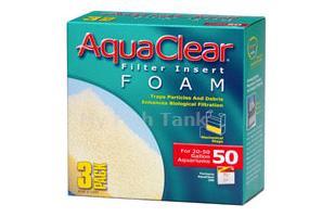 Remove larger particles of fish waste and other debris before it clogs your chemical and biological filter media. The 3 foam inserts in this pack fit Aqua Clear 50 filters.
