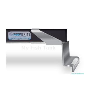 Aluminum Mounting Legs slide onto ends of LED Light Strip. Elivates strip up and off top of aquarium.
