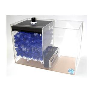 
<p>Bio-Fil 2™ Wet/Dry Filters include Bio-Pin Balls® and provide the most effective method of aquarium biological filtration available. Excellent choice for fresh or saltwater fish tanks. Bio-media helps increase oxygen content of the water.</p>
<p>This design incorporates an efficient drip plate for full distribution of water over the bio-media, an overflow passage, and a larger biological chamber than other brands. A removable post filter sponge allows for an expandable sump to accommodate protein
 skimmers or other filtration accessories. The rugged 1/4&quot; acrylic construction is durable, easy to install, fits most pre-filter drain lines and is designed for fish tanks up to 125 gallons.</p>
