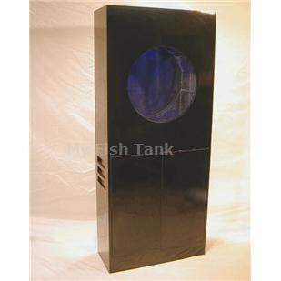 
<p>Our&nbsp;32&quot; Laminate series features the Jelliquarium Odyssea Cabinet, our sleek line of&nbsp;free standing home or office jellyfish display systems. DOUBLE SIDED SEE-THRU VERSION PICTURED ABOVE.</p>
<p>The Jelliquarium Laminate series cabinet is Formica laminated onto mahogany veneer core plywood. Optional 2” circular porthole ring ( see Porthole Detail ) is available. This oak cabinet is 32.5&quot; Long by 13.5” Wide and 74.5” Tall.&nbsp;Doors are flush with hidden,
 free swinging European hinges, and thump-free button latches. The porthole opening&nbsp;is 21” in diameter and is available as a one-sided or a see-thru two-sided cabinet (see Porthole Options ). Shark Gill ventilation slots are located on both ends of cabinet
 providing positive air flow. Removable lid helps retain coolness and allows for greater access. Available in black or white, matte or gloss ( see choices in Finish drop-down window above ). Interior and exterior are sealed and lacquered for maximum durability
 and water resistance.</p>
<p>Should you desire another color, style of wood or finish we can accommodate you, just ask and let my cabinet company create what you seek.</p>
<p>Our 30” Jelliquarium tank is 30.25&quot; Long by 12” Wide and 30.5” Tall and manufactured from cast acrylic material. This patented 40 gallon faceted tank design includes true surface skimming to eliminate organics and an anti-siphon design feature to minimize
 back-siphon. This tank comes with a colored back which is available in Black, Light and Dark Blue ( see Background Option above ), an optional Clear back for see-thru two-sided viewing is available.
</p>
<p>Lighting includes our new Color Changing LED lighting System. LED technology allows for a rainbow of colors in three modes, slow rotation, disco beat or individual colors. This system uses a micro processor and is operated with a hand held on-off remote
 control.</p>
<p>Our life support system uses a combination of wet-dry filter technology, a reliable Tradewinds brand&nbsp;chiller, a digital temperature controller and quiet Iwaki brand water pump help ensure a highly oxygenated, biologically effective environment and reliable
 operation. Ball valves and union fittings allow for easy removal and maintenance of various components and a gate valve allows for the fine adjustments to water flow.</p>
<p>The electrical power center is GFI controlled for ultimate safety, includes a programmable digital timer and both outlet boxes include clear NEMA enclosures for protection from saltwater.</p>
<p>This is a complete or ‘operational’ system. Once assembled it can be filled with water and operated.</p>
