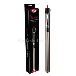 
<p>Maintain constant and stable temperatures for your aquatic creatures to thrive with AquaTop?s GH-250W aquarium heater. This analog glass heater offers simple and easy installation with the use of the included suction cups and can handle aquariums up to 65
 gallons. With the highly visible temperature setting, the GH-250W is easy to set and adjust to the desired temperature with the use of the Temperature Adjustment Knob. This powerful heater also has double insulation and is made from high quality insulated
 glass. Easy to use temperature setting Adjustable temperature with over-wind protection Suitable for fresh and saltwater use</p>
<p>Features:</p>
<li>Fully Submersible </li><li>Easy to use temperature setting </li><li>Adjustable temperature with over-wind protection </li><li>Suitable for fresh and saltwater use
<p>Specifications:</p>
</li><li>Tank Capacity: Up to 65 gallons </li><li>Power: 250W </li><li>Temperature Range: 68-93F </li><li>Dimensions: 1.25 x 1.25 x 12.0 </li>